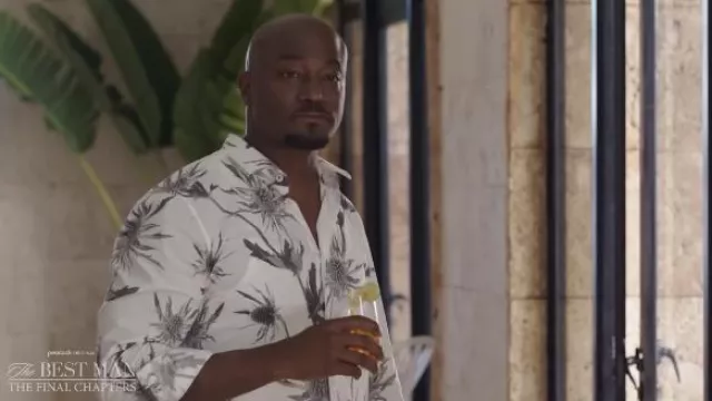 Floral printed White shirt worn by Harper Stewart (Taye Diggs) in The Best Man: The Final Chapters (Season 1 Episode 1)