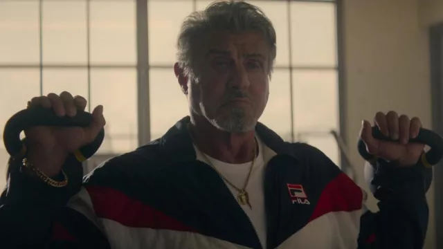 Gold chain pendants worn by Dwight 'The General' Manfredi (Sylvester Stallone) as seen in Tulsa King (S01E04)