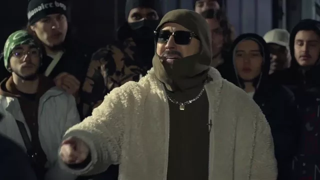 The khaki hooded jacket worn by Freddy Gladieux in the YouTube video Who has the best daronnes?
