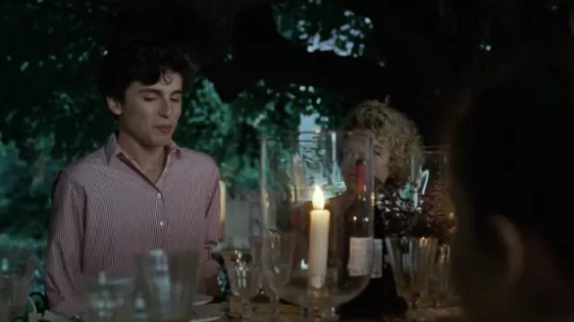 Lanterne de table à manger vue dans les meubles de film Call Me by Your Name