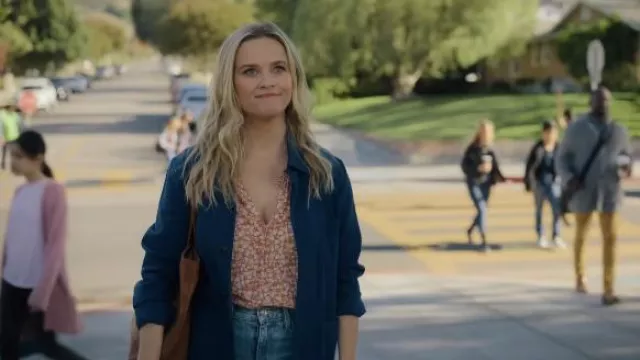 Floral Blouse Shirt worn by Debbie (Reese Witherspoon) as seen in Your Place or Mine