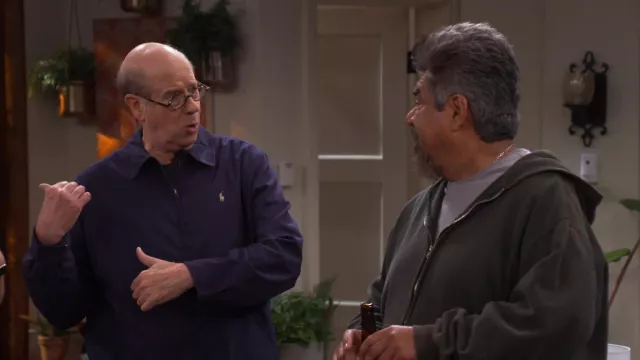 Ralph Lauren purple shirt worn by Sam Van Bryan (Stephen Tobolowsky) as seen in Lopez vs. Lopez TV show (Season 1 Episode 9)