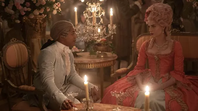 Pink dress worn by Marie Antoinette (Lucy Boynton) as seen in Chevalier movie