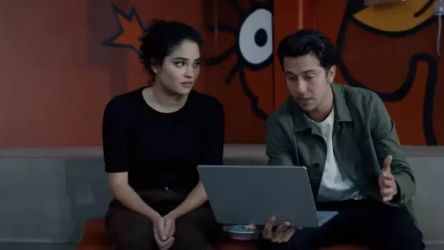 Olive green overshirt worn by Craig (Nat Wolff) as seen in The Consultant TV show (Season 1)