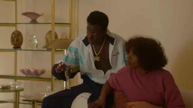 Sergio Tacchini Track Jacket worn by Bobby Brown (Ashton Sanders) as seen in Whitney Houston: I Wanna Dance with Somebody
