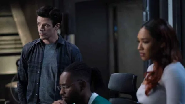 Plaid grey shirt worn by Barry Allen (Grant Gustin) as seen in The Flash (S09E02)