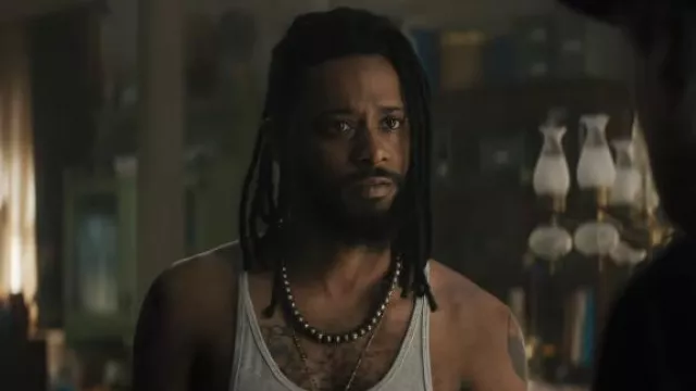 Pearl necklace worn by Ben Matthias (Lakeith Stanfield) as seen in ...