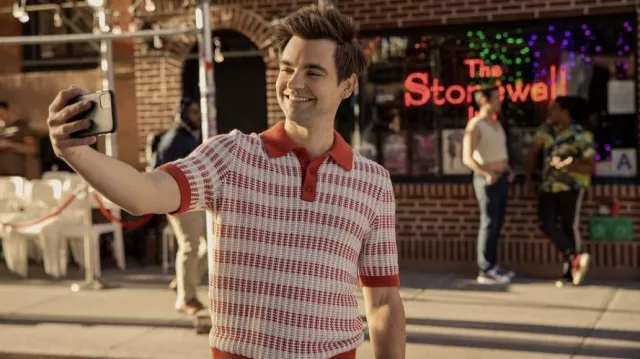 Knitted polo shirt worn by Cary Dubek (Drew Tarver) as seen in The Other Two TV series (Season 3)