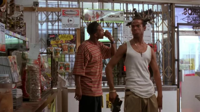 Striped t-shirt worn by Ashtray (Shawn Wayans) as seen in Don't Be a Menace to South Central While Drinking Your Juice in the Hood
