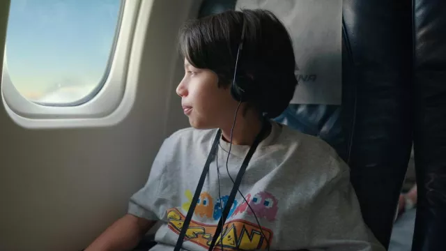 Pac-Man grey tee worn by Alex (Evan Whitten) as seen in Chupa movie
