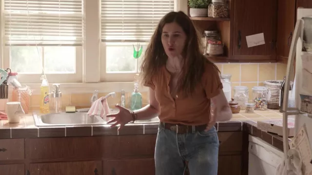 Leather belt worn by Clare Pierce (Kathryn Hahn) as seen in Tiny Beautiful Things (S01E08)