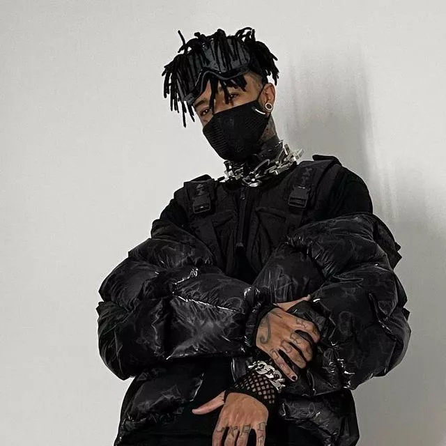 Versace Chain Reaction Black sneakers worn by Scarlxrd on his Instagram  account @scarlxrd