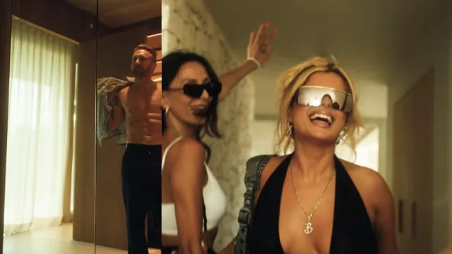 Mirror sunglasses of Bebe Rexha in David Guetta & Bebe Rexha - I'm Good (Blue) [Español + Lyrics] (Video Oficial) HD