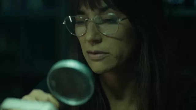 Silver Frramed Eyeglasses worn by Alison Becker (Rashida Jones) in Silo (Season 1 Episode 1)