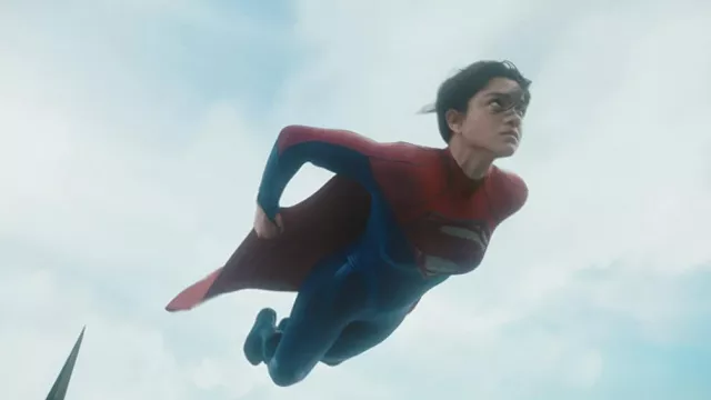 Superhero costume worn by Supergirl (Sasha Calle) as seen in The Flash movie wardrobe