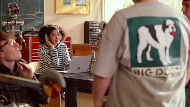 Striped hoodie worn by Fabiola Torres (Lee Rodriguez) as seen in Never Have I Ever TV series (S04E02)