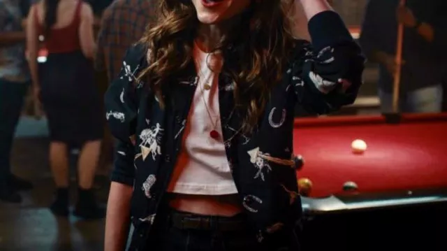 Printed Jacket worn by Chloe Lake (Natalia Dyer) in Based on a True Story TV show (S01E02)
