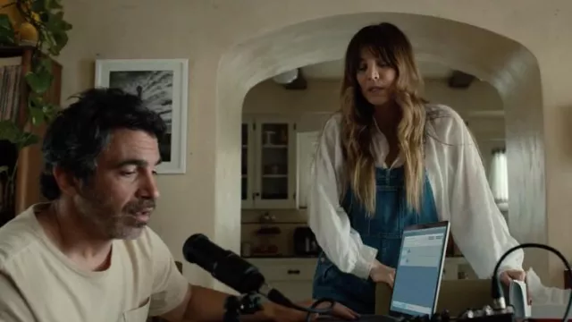 Denim overalls worn by Ava Bartlett (Kaley Cuoco) as seen in Based on a True Story (S01E02)