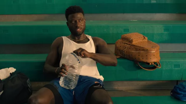 MCM Backpack in brown worn by Kamal (Sinqua Walls) as seen in White Men Can't Jump