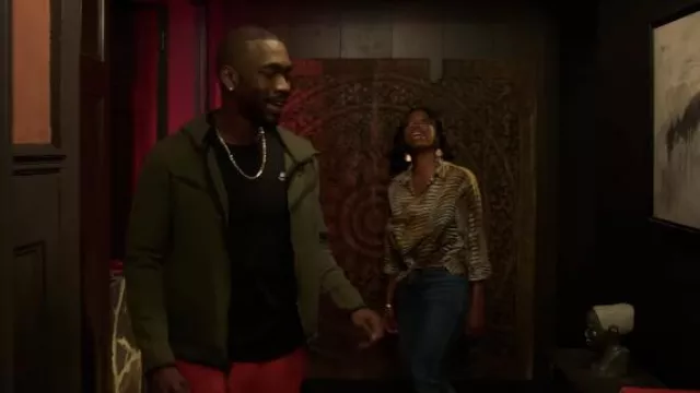 Green Zip Jacket worn by Shawn (Jay Pharoah) as seen in The Blackening movie