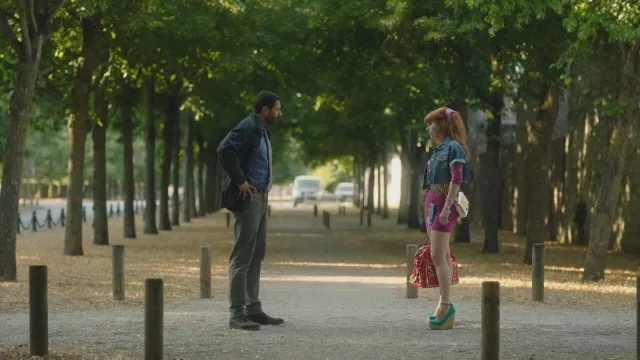 The wedge-heeled shoes worn by Morgane Alvaro (Audrey Fleurot) in the HPI series: High Intellectual Potential (S03E02)