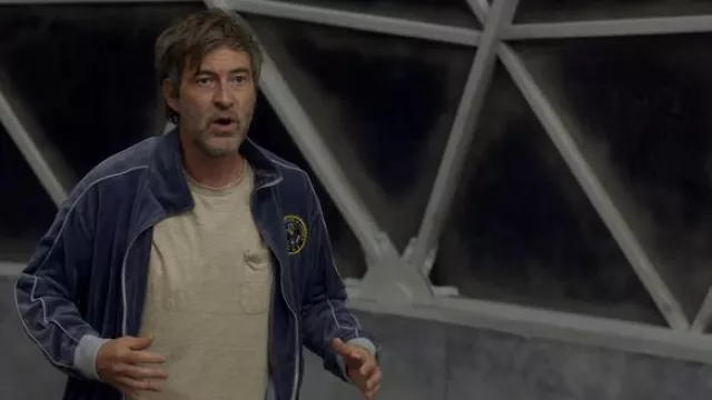 Track jacket worn by Billy (Mark Duplass) as seen in Biosphere movie