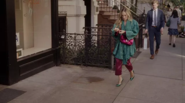 Green Dots Jacket worn by Carrie Bradshaw (Sarah Jessica Parker) as seen in And Just Like That… (S02E03)