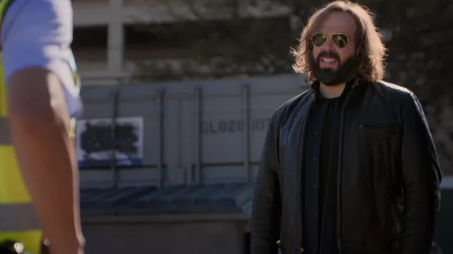 Leather jacket worn by Dennis 'Cisco' Wojciechowski (Angus Sampson) as seen in The Lincoln Lawyer (Season 2 Episode 4)