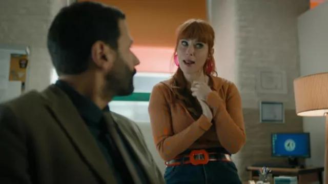 The psychedelic print sweatshirt worn by Morgane Alvaro (Audrey Fleurot) in the HPI series: High Intellectual Potential (S02E03)