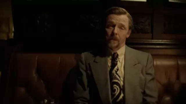 Printed tie worn by Nandor Fodor (Simon Pegg) as seen in Nandor Fodor and the Talking Mongoose