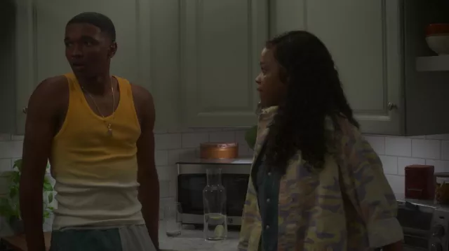 Yellow White Ombre Tank Top worn by Jace Carson (Isaiah R. Hill) in Swagger (S02E06)