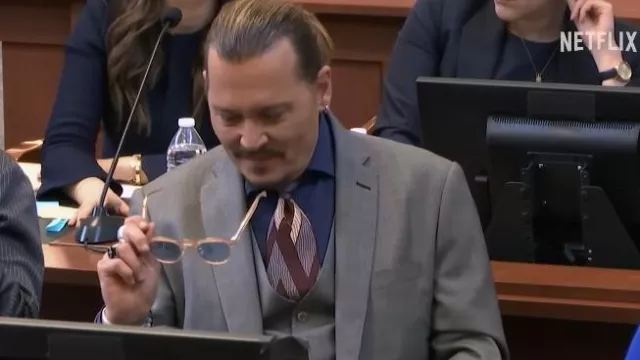 Sunglasses worn by Johnny Depp in Depp V Heard documentary