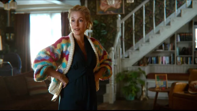Chunky Knit Cardigan worn by Jean Milburn (Gillian Anderson) in Sex Education TV series (S04E07)