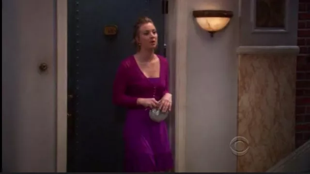 Purple date dress (with bolero) worn by Penny (Kaley Cuoco) in The Big Bang Theory TV series (S02E20)