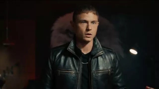 Leather jacket worn by Paul (Dennis Mojen) as seen in Sixty Minutes movie outfits