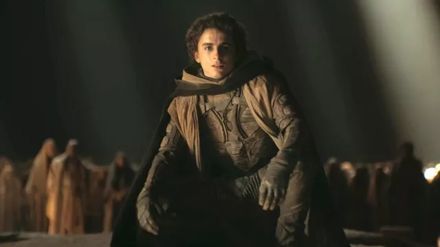 Freme costume worn by Paul Atreides (Timothée Chalamet) as seen in Dune: Part Two