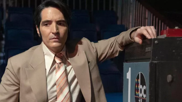 Striped tie worn by Jack Delroy (David Dastmalchian) as seen in Late ...