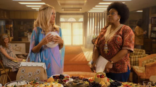 Floral Print Shoulder Bag worn by Maxine Simmons (Kristen Wiig) as seen in Palm Royale TV series (S01E02)
