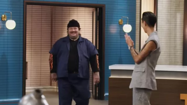 Sleeveless Jacket and Pants Set in grey worn by Kristen Kish as seen in Top Chef (Season 21)