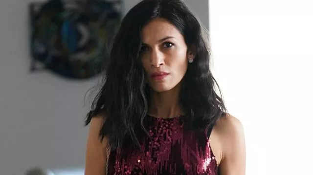 Pink Sequin dress worn by Thony (Elodie Yung) as seen in The Cleaning Lady (Season 3)