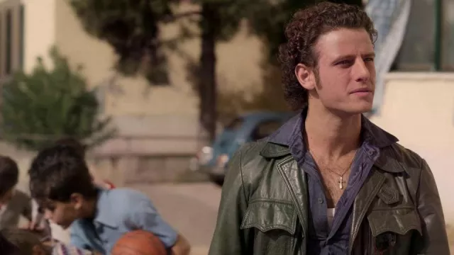 Leather jacket worn by Tommaso (Francesco Pellegrino) in Supersex TV