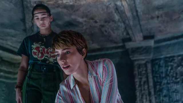 Striped shirt worn by Ilene Andrews (Rebecca Hall) as seen in Godzilla x Kong: The New Empire