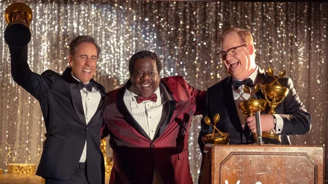 Red Tuxedo jacket worn by Stu Smiley (Cedric the Entertainer) as seen in Unfrosted
