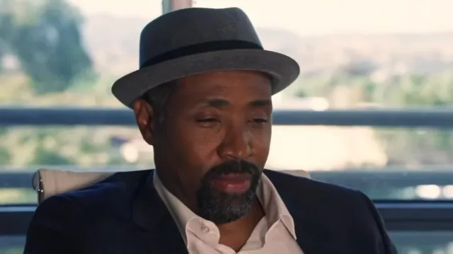 Grey hat worn by Drake (Cress Williams) as seen in Dead Wrong movie