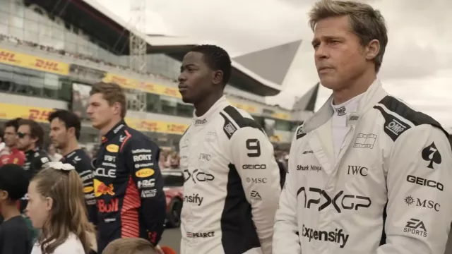 F1 Movie Outfits: Brad Pitt is wearing APX GP Racing Driver Jumpsuit to ...