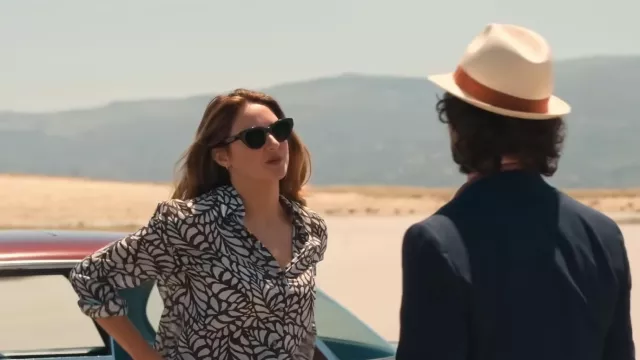 Killer Heat Movie Wardrobe: Penelope Vardakis (Shailene Woodley) wears black sunglasses