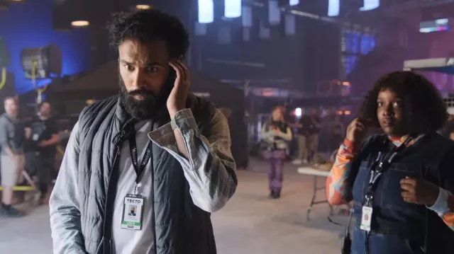 The Franchise TV series: Daniel (Himesh Patel) is wearing Grey Vest Jacket in season 1