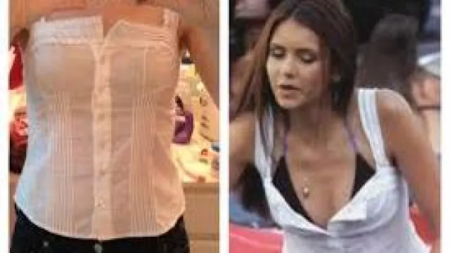 Guess Elena Gilbert car wash top of Elena Gilbert (Nina Dobrev) in The Vampire Diaries (S01E05)