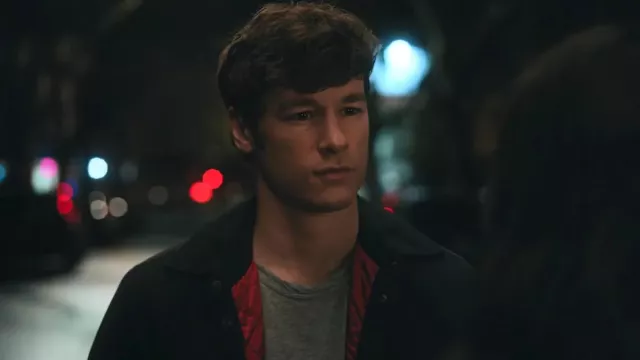 Brad Ackerman's (Kyle Allen) black jacket with red interior in Tomorrow Is Another Day